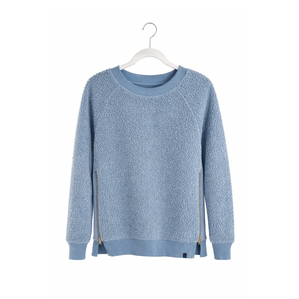Varley Blue Textured Sweatshirt